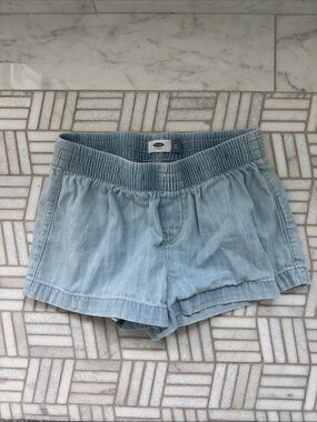 Old Navy Light Blue Denim Elastic Waist Shorts